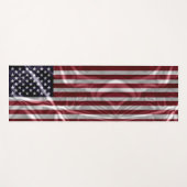 アメリカ国旗が赤、白、星空を羽ばたかせている ヨガマット (正面(横))