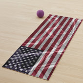 アメリカ国旗が赤、白、星空を羽ばたかせている ヨガマット