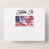 アメリカ国旗が輝く我が家 ハッピーフォース・オブ・ジュライ オールインワン招待状 (裏面)