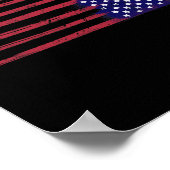 アメリカ国旗が逆さまに抵抗 ポスター (角)