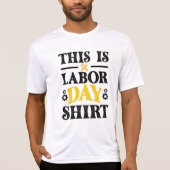 アメリカ国旗これが私の労働日 Tシャツ (正面)