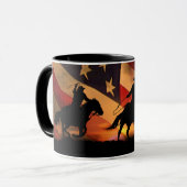 アメリカ国旗でカウボーイロープ マグカップ (正面左)