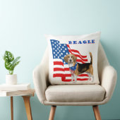 アメリカ国旗でビーグル クッション (椅子)