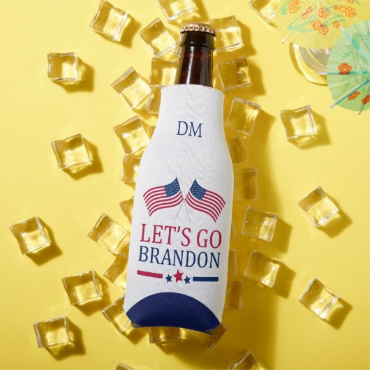 アメリカ国旗でブランドン・モノグラムを行こう ボトルクーラー (インサイチュ 夏)