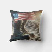 アメリカ国旗でブーツと戦う クッション (裏面)