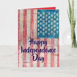 アメリカ国旗で作られたハッピー・インディペンデンス・デイ カード