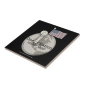 アメリカ国旗で小さな男の子の下の国 タイル (側面)