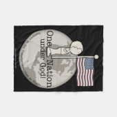 アメリカ国旗で小さな男の子の下の国 フリースブランケット (正面(横))