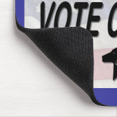 アメリカ国旗で犬を投票マウスパッド マウスパッド (コーナー)