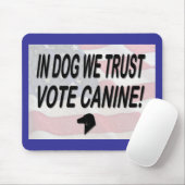 アメリカ国旗で犬を投票マウスパッド マウスパッド (マウス)