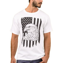 アメリカ国旗で舞うワシ