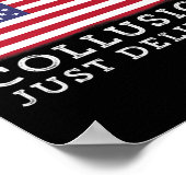 アメリカ国旗とともに「共謀ではなく妄想」 ポスター (角)