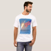 アメリカ国旗とアポロ11号の打ち上げ Tシャツ (正面フル)