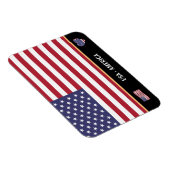 アメリカ国旗とアメリカの国旅行/統一された州 マグネット (右側)