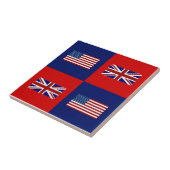 アメリカ国旗とイギリス国旗のデザイン タイル (側面)
