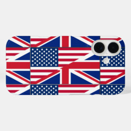 アメリカ国旗とイギリス国旗の二重国籍 iPhone 16ケース