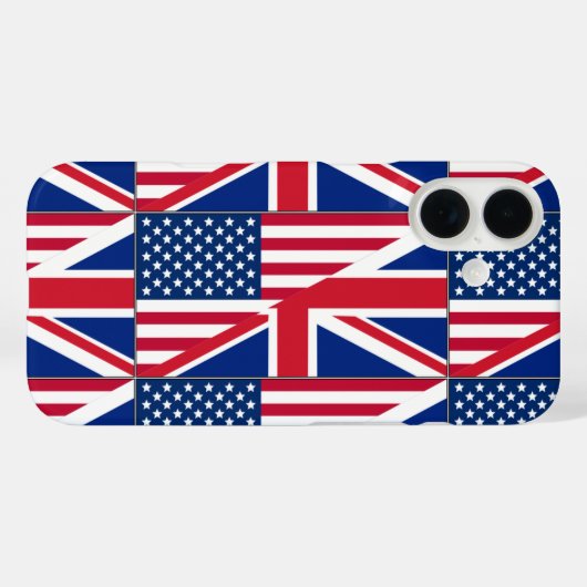 アメリカ国旗とイギリス国旗の二重国籍 Case-Mate iPhoneケース (裏面 (横))