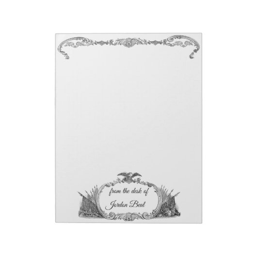 アメリカ国旗とイーグルのメモ帳 ノートパッド (回転)