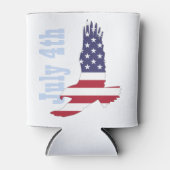 アメリカ国旗とイーグルクーラーボックス、7月4日 缶クーラー (正面)