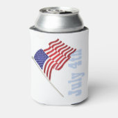 アメリカ国旗とイーグルクーラーボックス、7月4日 缶クーラー (缶裏面)
