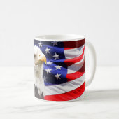 アメリカ国旗とイーグルマグ コーヒーマグカップ (正面右)