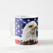 アメリカ国旗とイーグルマグ コーヒーマグカップ (正面左)