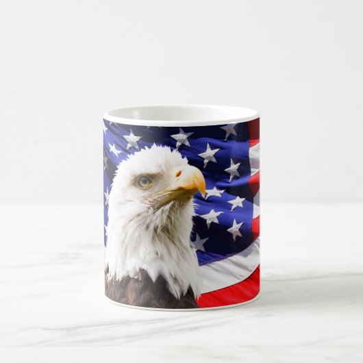 アメリカ国旗とイーグルマグ コーヒーマグカップ (中央)