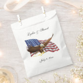 アメリカ国旗とイーグル結婚ーズ フェイバーバッグ (クリップ留めされた状態)