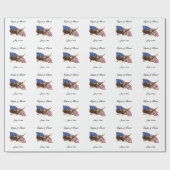 アメリカ国旗とイーグル結婚ーズ ラッピングペーパー (フラット)