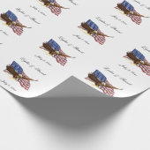 アメリカ国旗とイーグル結婚ーズ ラッピングペーパー (角)