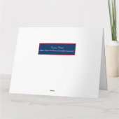 アメリカ国旗とイーグル退役軍人のデイカード カード (裏面)