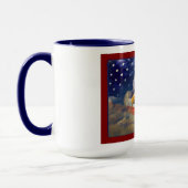 アメリカ国旗とイーグル退役軍人マグ マグカップ (左)