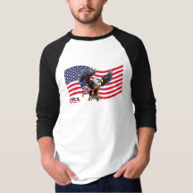アメリカ国旗とイーグルTシャツ