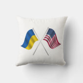 アメリカ国旗とウクライナ国旗 クッション (裏面)