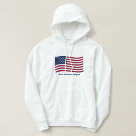 アメリカ国旗とカスタムスローガン パーカ
