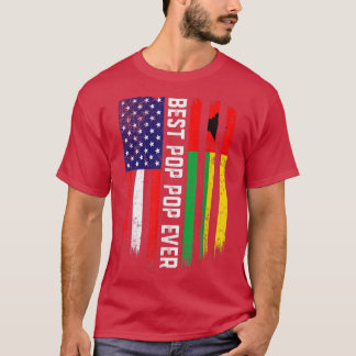 アメリカ国旗とギニアビサウ最高のポップ・アートの国旗ポップ・アートのイブ Tシャツ