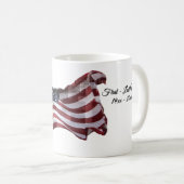 アメリカ国旗とクロス - 思い出 コーヒーマグカップ (正面右)