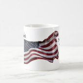 アメリカ国旗とクロス - 思い出 コーヒーマグカップ (中央)