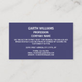 アメリカ国旗とコート・オブ・アームズ、統一された州 名刺 (裏面)