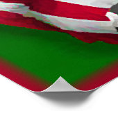 アメリカ国旗とサッカーのポスター ポスター (角)