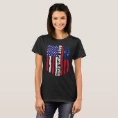 アメリカ国旗とサモア国旗最高ののポップ常時家族 Tシャツ (正面フル)