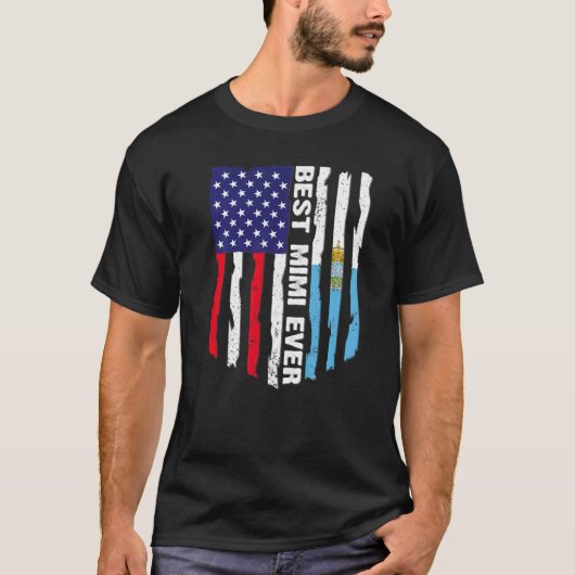 アメリカ国旗とサンマリノ国旗最高のミミエバーファム Tシャツ (正面)