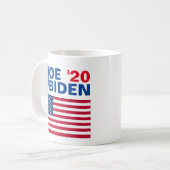 アメリカ国旗とジョー・バイデン '20 コーヒーマグカップ (正面左)