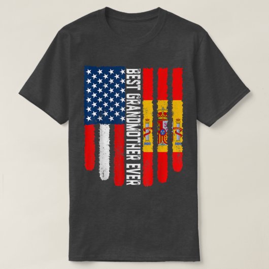アメリカ国旗とスペイン最高の国旗Ever F Tシャツ (デザイン正面)