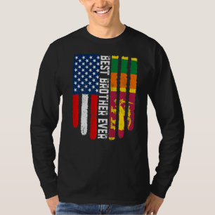 アメリカ国旗とスリランカ最高の国旗Brother Ever F Tシャツ