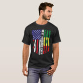 アメリカ国旗とセネガル国旗の最高の夫エバーファム Tシャツ (正面フル)