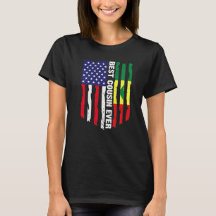 アメリカ国旗とセネガル国旗最高のイシズ・エブミ Tシャツ