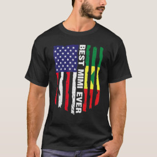 アメリカ国旗とセネガル国旗最高のミミエバーファミリー Tシャツ