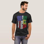 アメリカ国旗とセネガル国旗最高のミミエバーファミリー Tシャツ (正面フル)