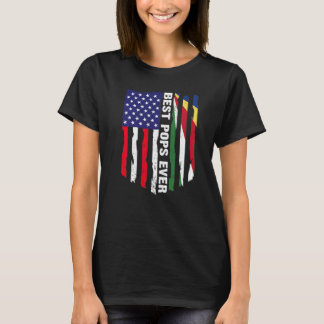アメリカ国旗とセーシェル最高の国旗ポップEver Fam Tシャツ